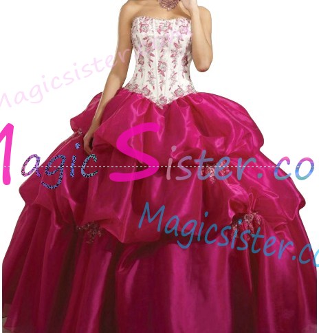 Factory Wholesale Topselling Fushsia Quinceanera Dress