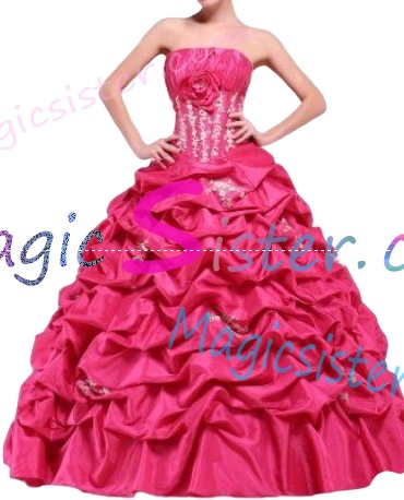 Factory Wholesale Topselling Fushsia Quinceanera Dress
