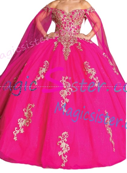 Factory Wholesale Topselling Fushsia Quinceanera Dress