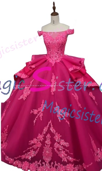 Hotselling Fushsia Quinceanera Dress