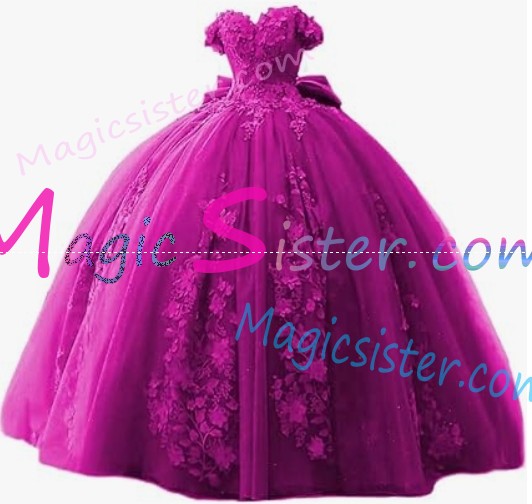 Hotselling Fushsia Quinceanera Dress