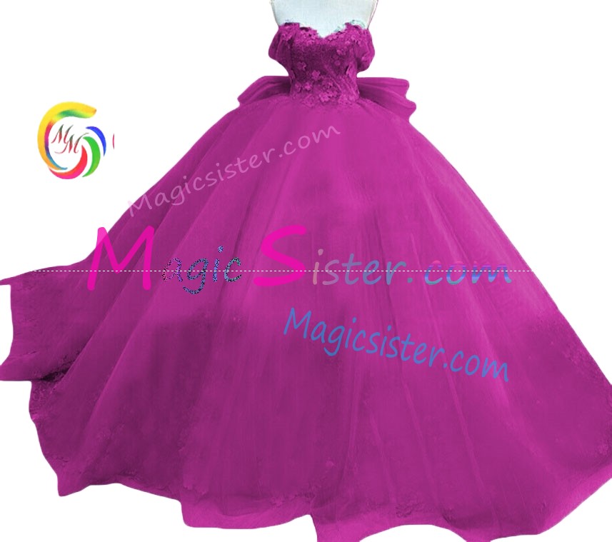 Hotselling Fushsia Quinceanera Dress