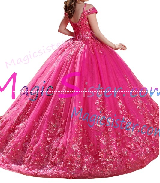 Hotselling Fushsia Quinceanera Dress