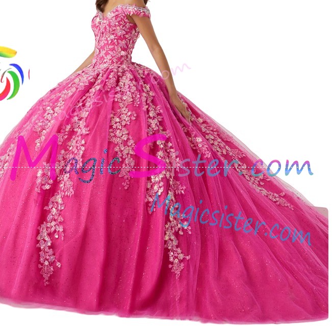 Hotselling Fushsia Quinceanera Dress