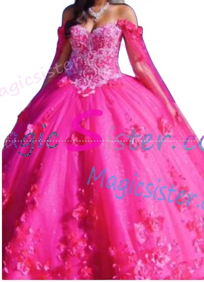 Hotselling Fushsia Quinceanera Dress