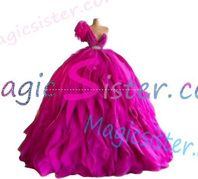 Hotselling Fushsia Quinceanera Dress