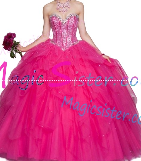 Topselling Fushsia Quinceanera Dress