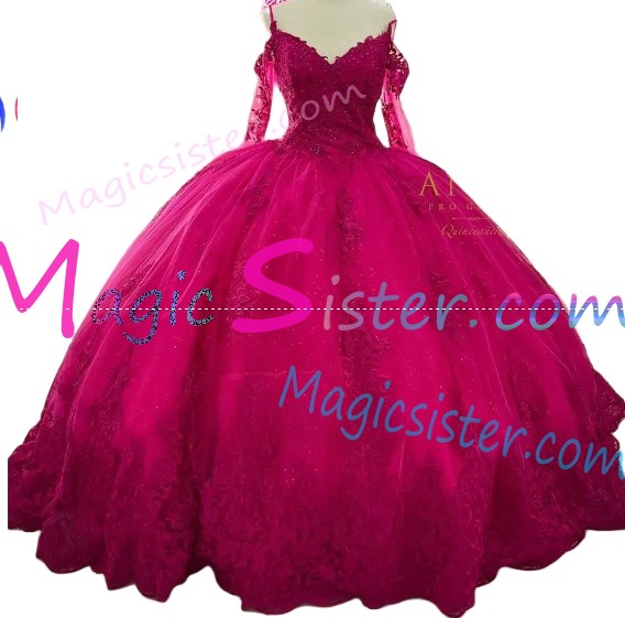 Topselling Fushsia Quinceanera Dress