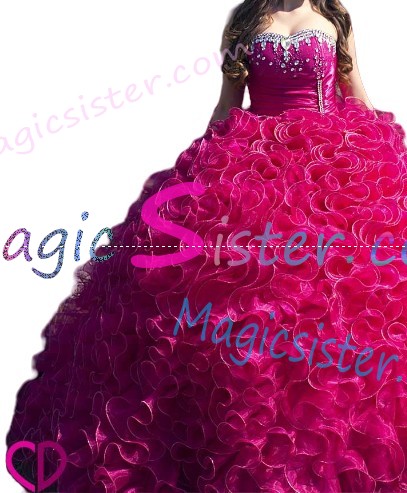 Topselling Fushsia Quinceanera Dress