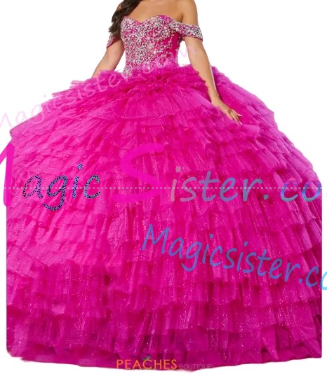 Topselling Fushsia Quinceanera Dress