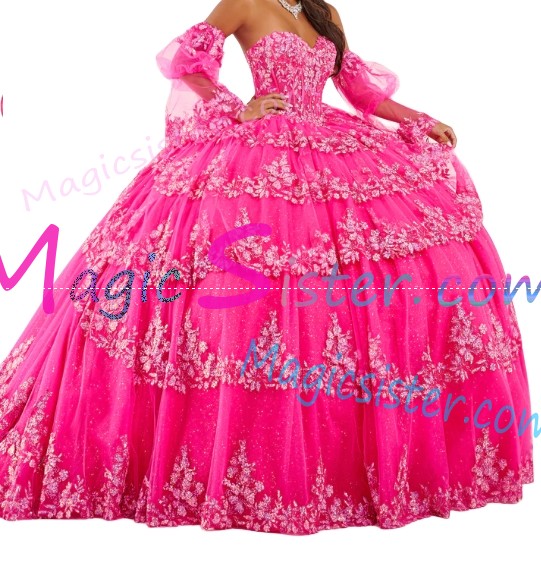 Topselling Fushsia Quinceanera Dress