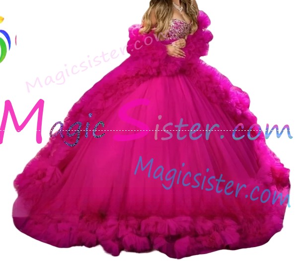 Topselling Fushsia Quinceanera Dress