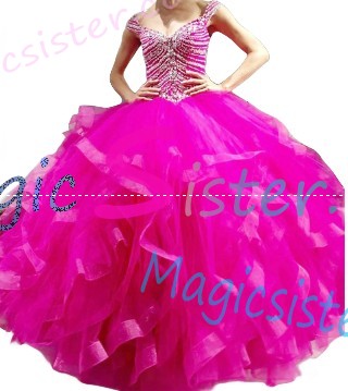 Topselling Fushsia Quinceanera Dress