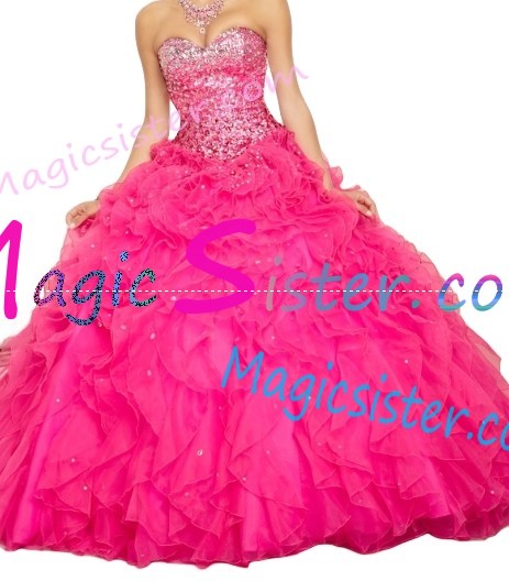 Topselling Fushsia Quinceanera Dress