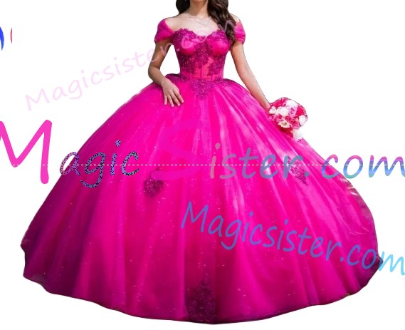 Topselling Fushsia Quinceanera Dress