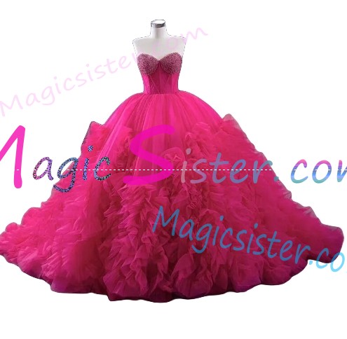 Topselling Fushsia Quinceanera Dress
