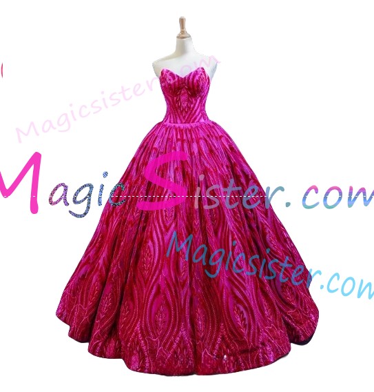 Topselling Fushsia Quinceanera Dress