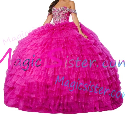 Topselling Fushsia Quinceanera Dress