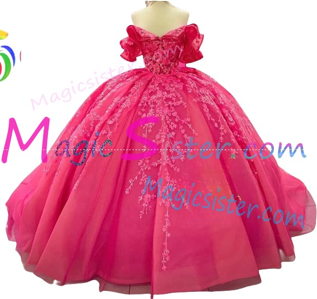 Topselling Luxury Fushsia Quinceanera Dress