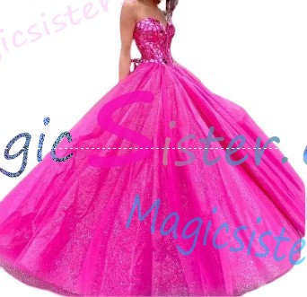 Topselling Luxury Fushsia Quinceanera Dress
