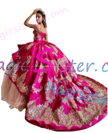 Topselling Luxury Fushsia Quinceanera Dress