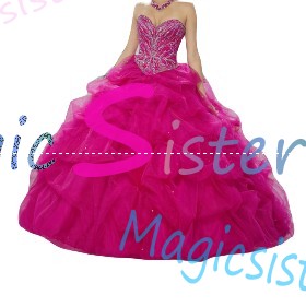 Topselling Luxury Fushsia Quinceanera Dress