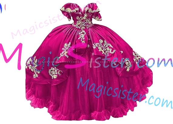 Topselling Luxury Fushsia Quinceanera Dress