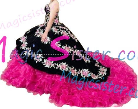 Topselling Luxury Fushsia Quinceanera Dress