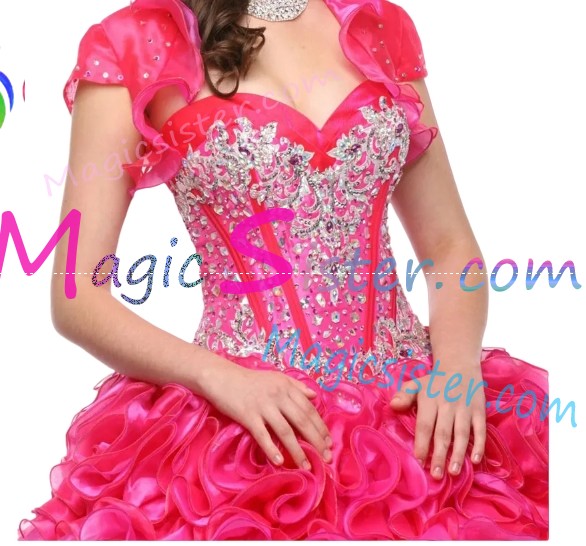Topselling Luxury Fushsia Quinceanera Dress