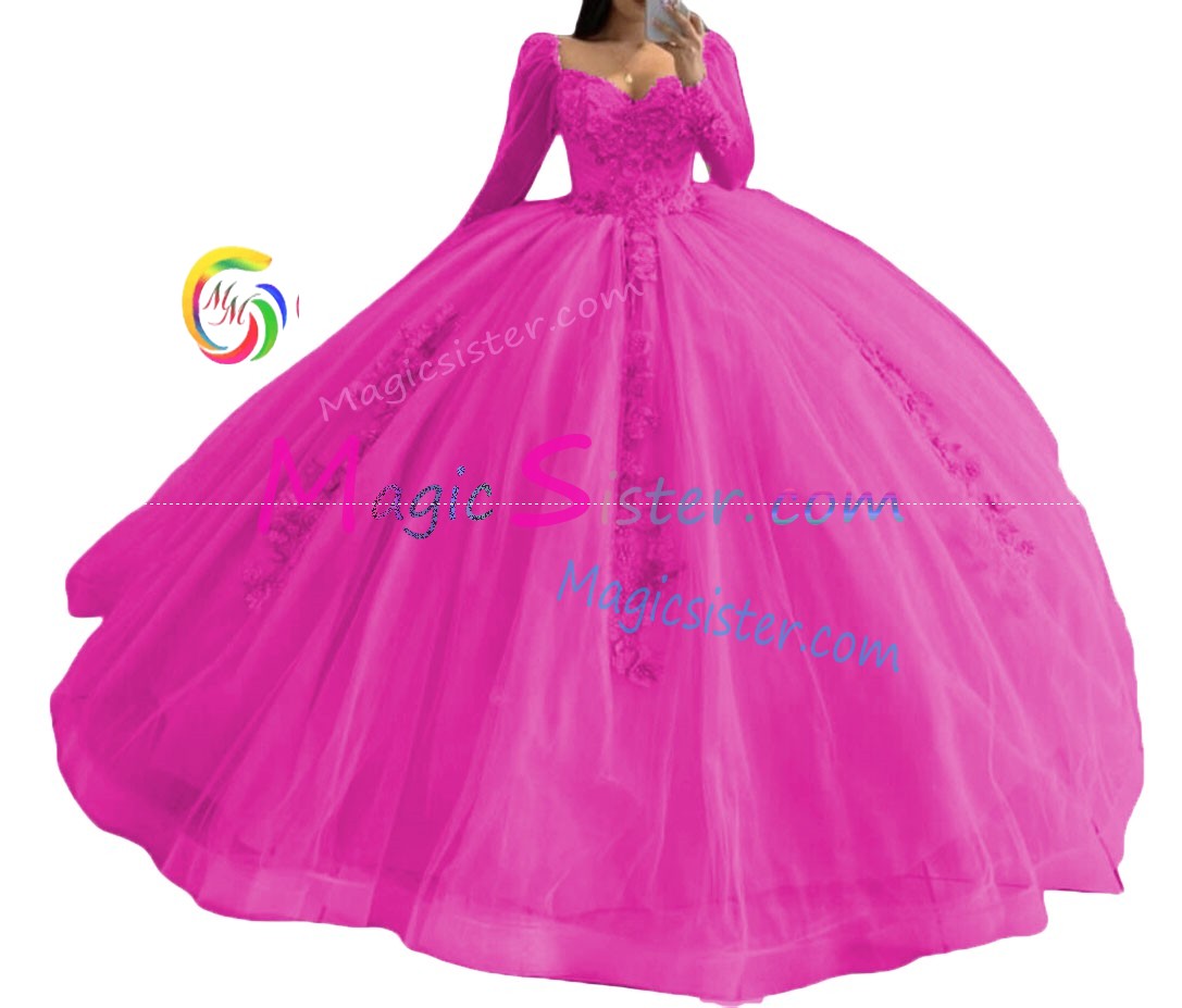 Hotselling Fushsia Quinceanera Dress