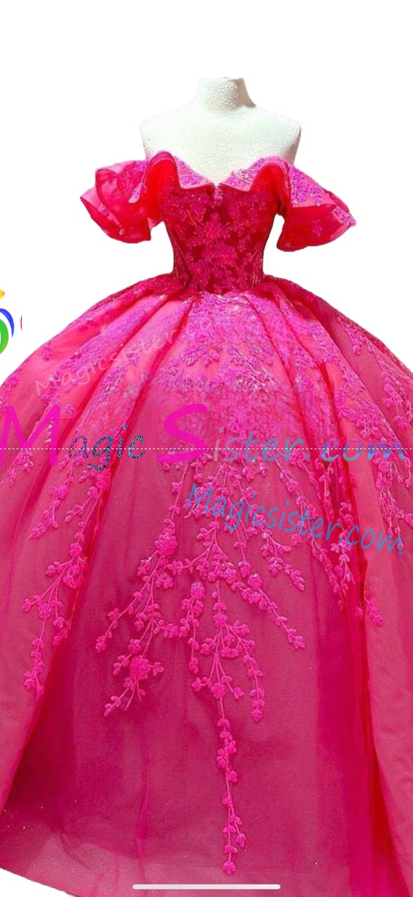 Hotselling Fushsia Quinceanera Dress