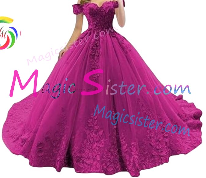 Hotselling Fushsia Quinceanera Dress