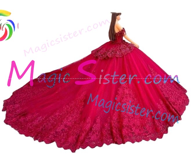 Hotselling Fushsia Quinceanera Dress