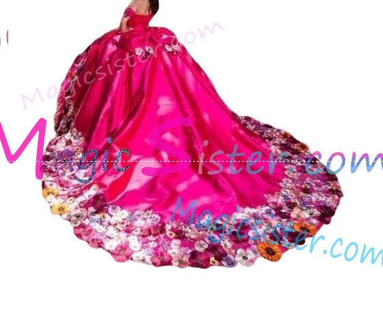 Topselling Fushsia Quinceanera Dress