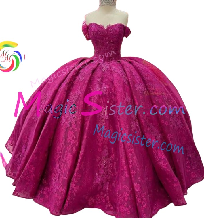 Topselling Fushsia Quinceanera Dress