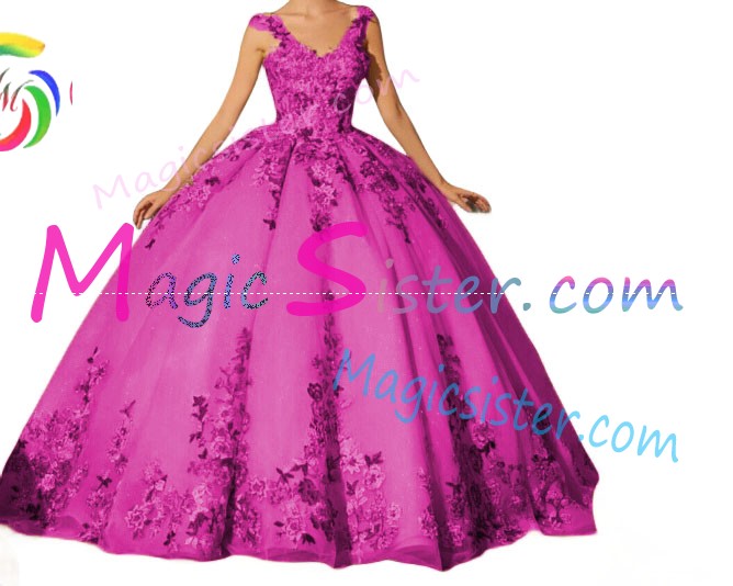 Topselling Fushsia Quinceanera Dress