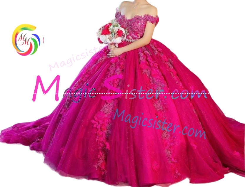 Topselling Fushsia Quinceanera Dress