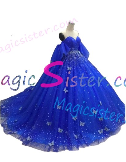 Hotselling Luxurious New Style Butterfly Elegant Quinceanera Dress