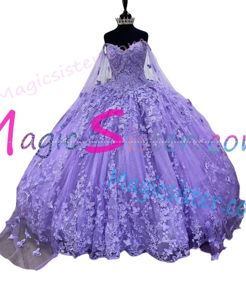 Hotselling Luxurious New Style Butterfly Elegant Quinceanera Dress