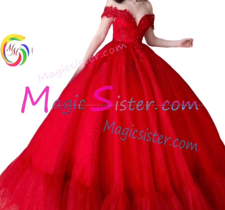 Red Luxurious Elegant Fashionable Quinceanera Dress