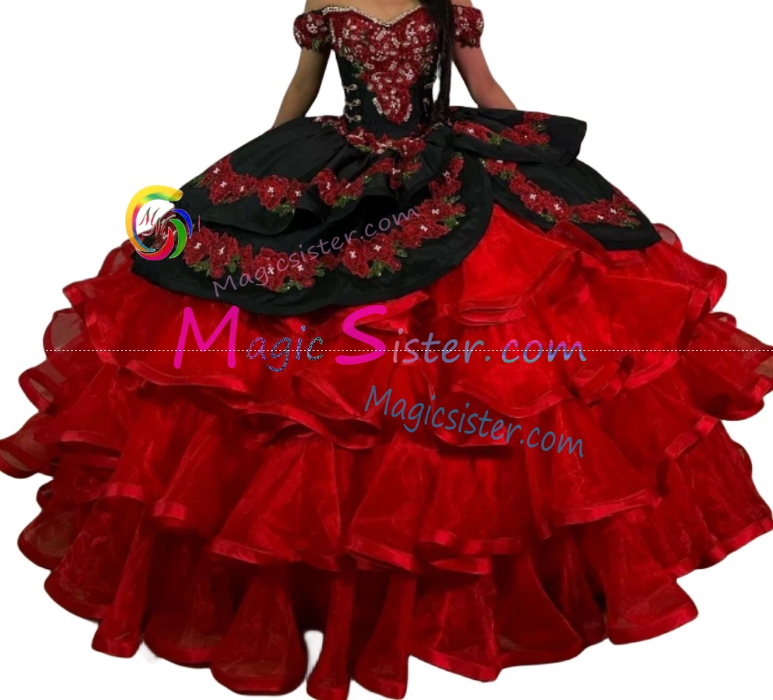 Red Luxurious Elegant Fashionable Quinceanera Dress