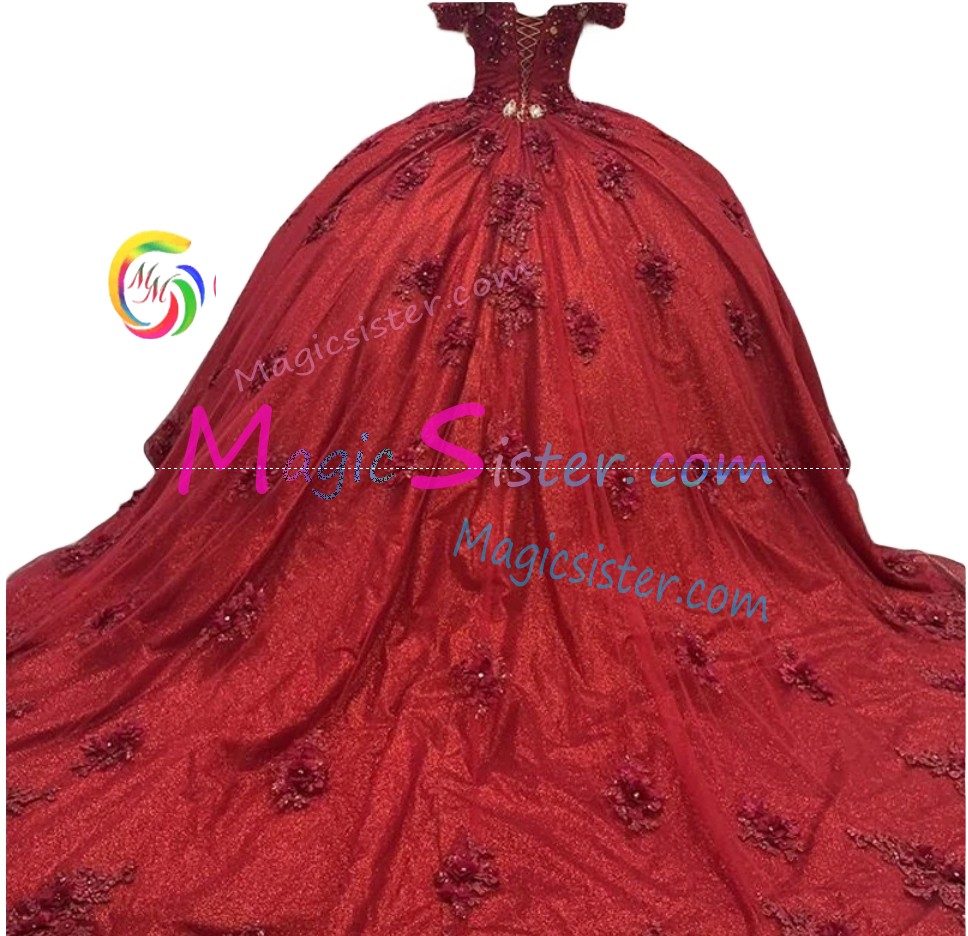 Red Luxurious Elegant Fashionable Quinceanera Dress