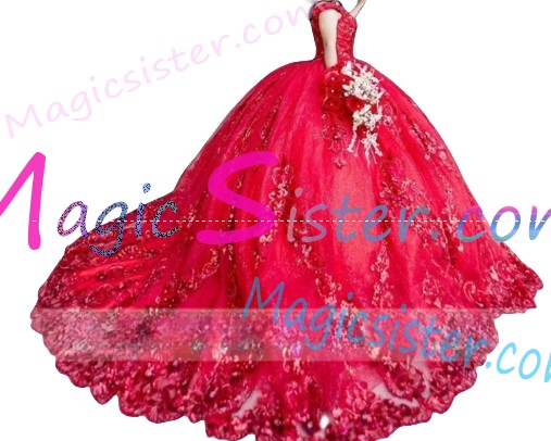 Red Luxurious Elegant Fashionable Quinceanera Dress