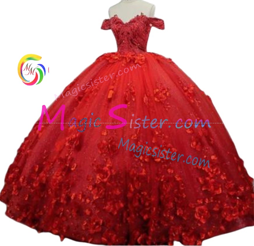 Red Luxurious Elegant Fashionable Quinceanera Dress