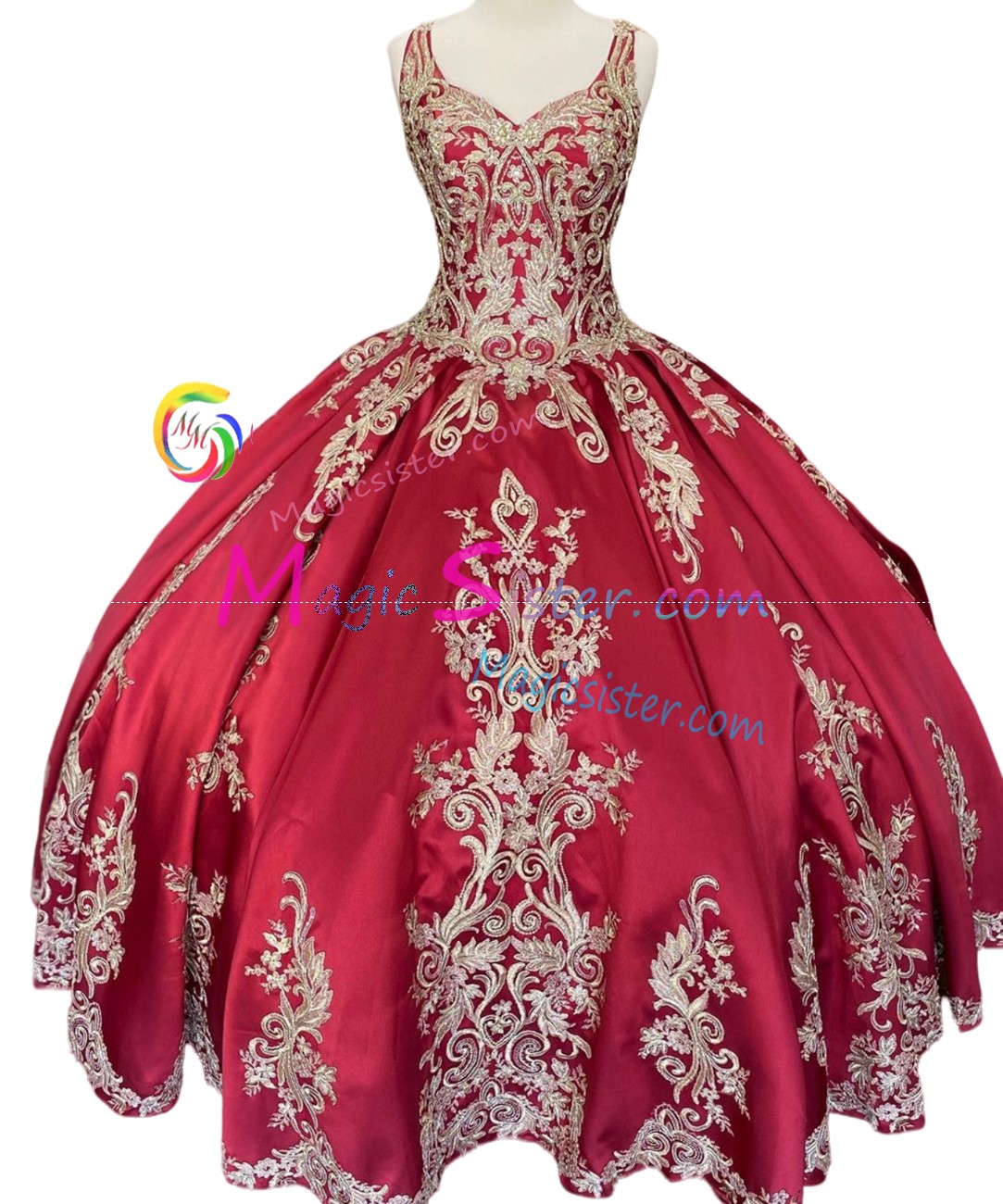 Red Luxurious Elegant Fashionable Quinceanera Dress