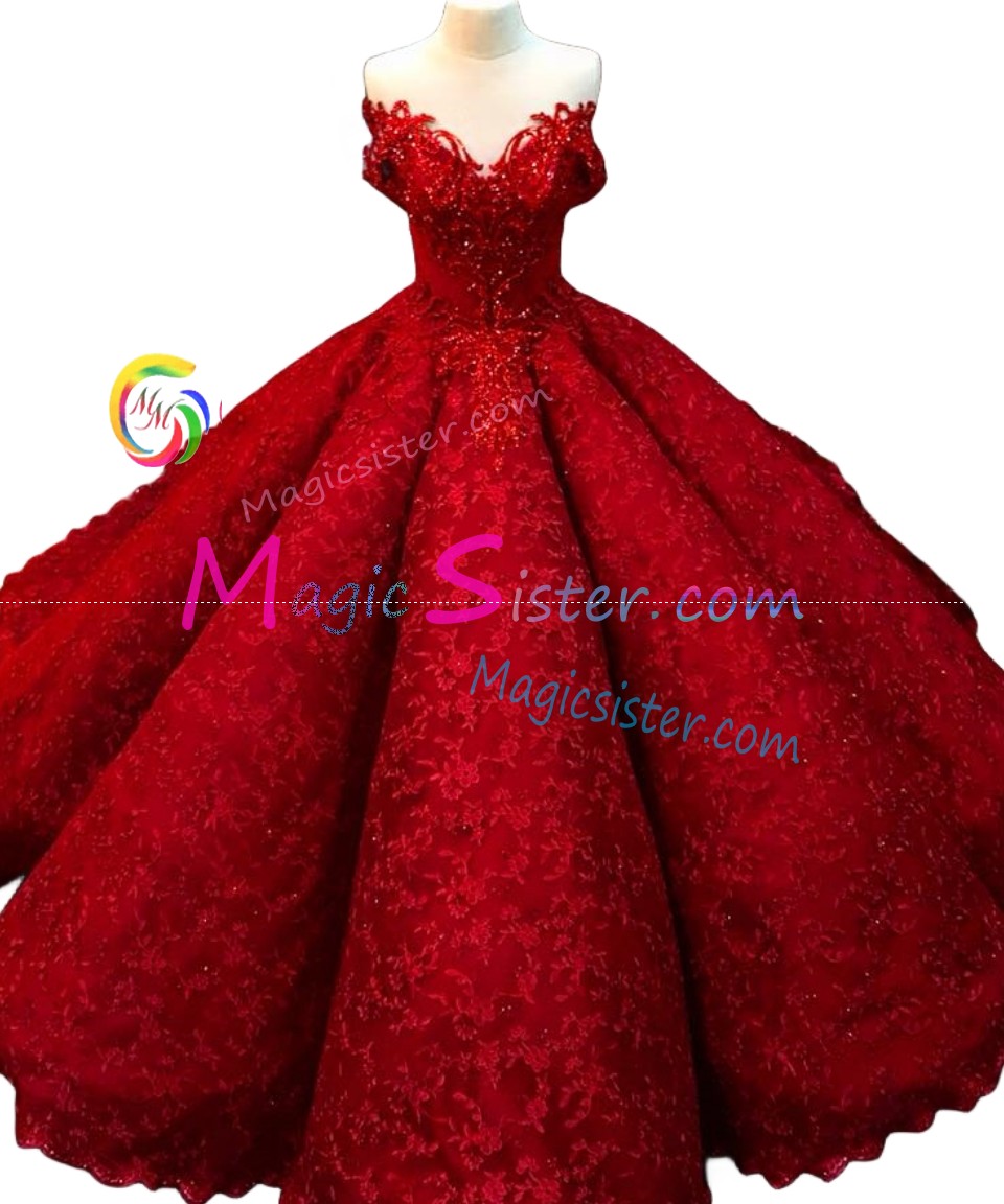 Red Luxurious Elegant Fashionable Quinceanera Dress