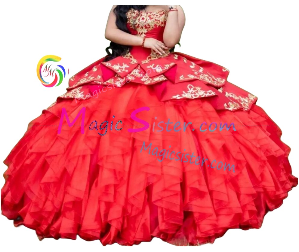 Topselling Beautiful Red Quinceanera Dress