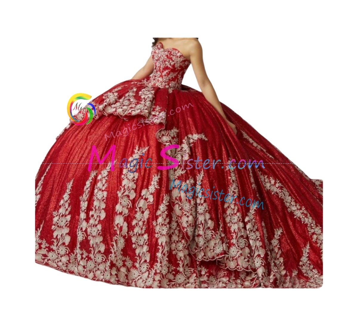 Topselling Beautiful Red Quinceanera Dress