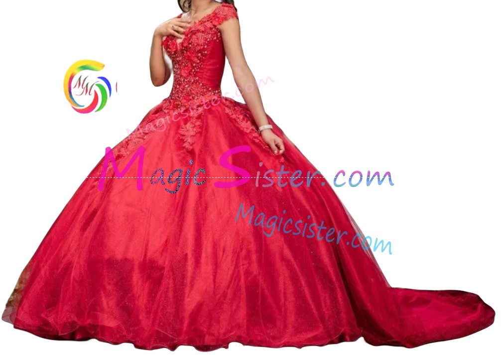 Topselling Luxury Red Quinceanera Dress