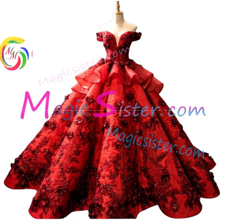Topselling Luxury Red Quinceanera Dress